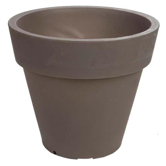 Macetero De Polietileno Por Rotomoldeo Color Topo 40x35 Cm_0