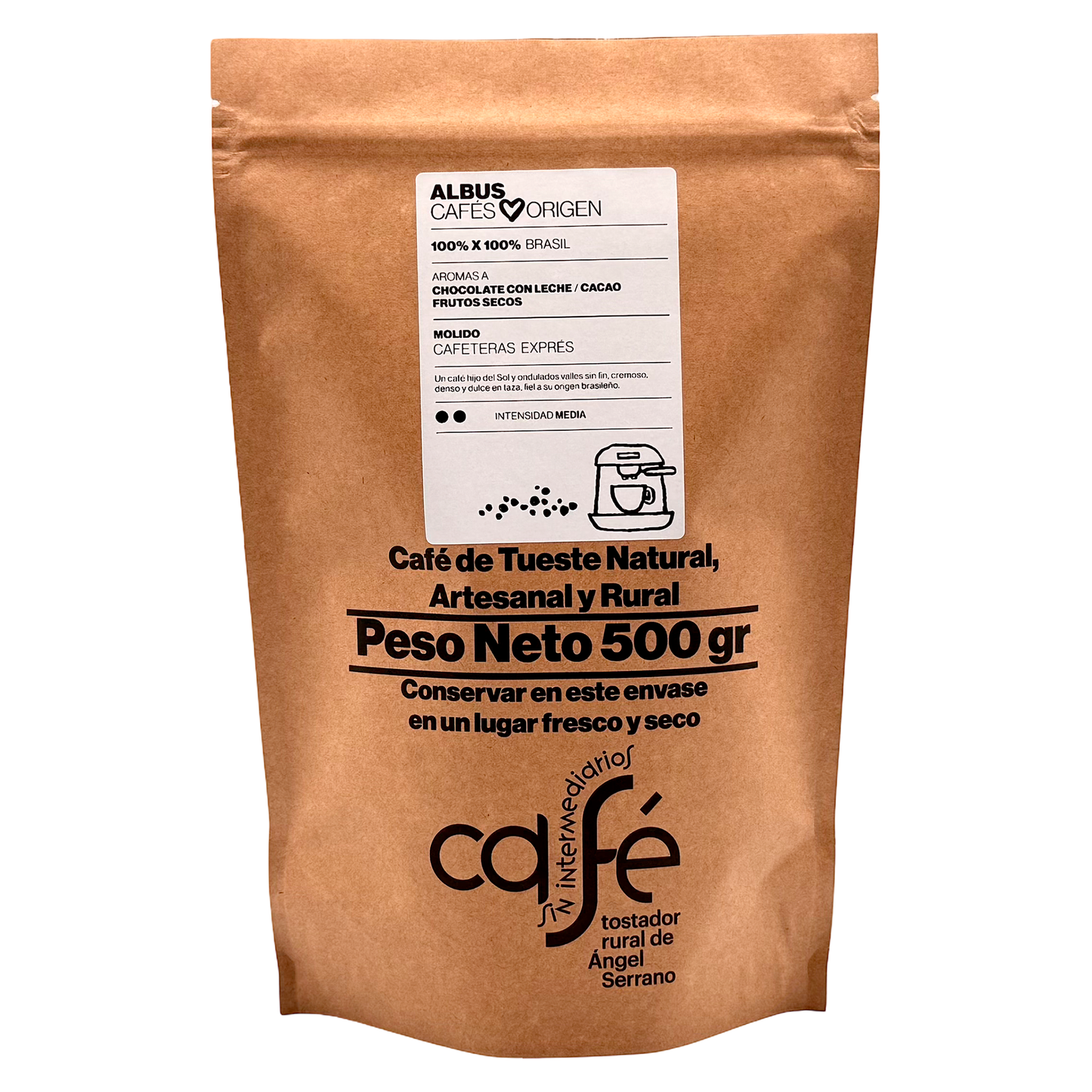 Cafe Sin Intermediarios Café Brasil Albus Molido Espresso 500 G_0