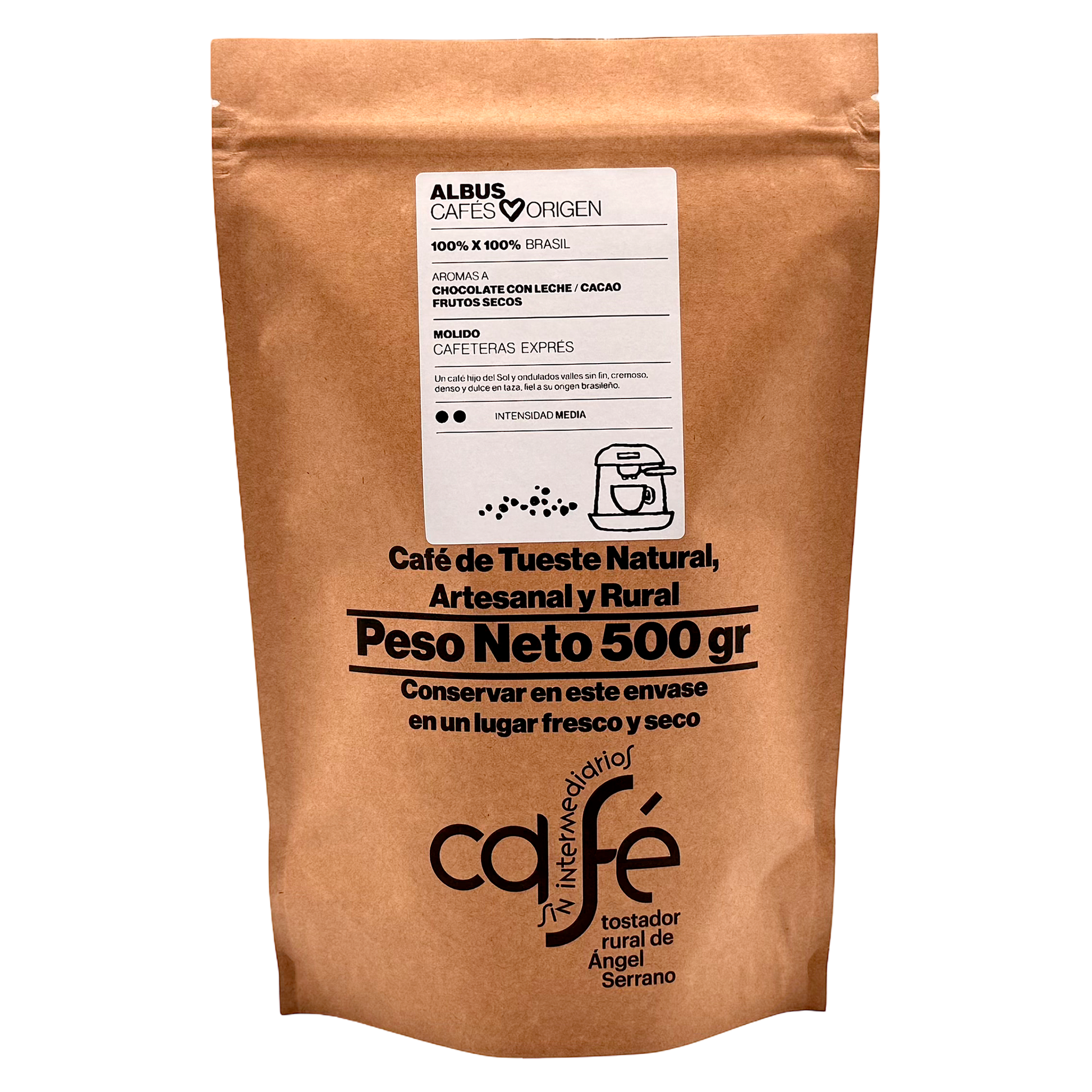 Cafe Sin Intermediarios Café Brasil Albus Molido Espresso 500 G_0