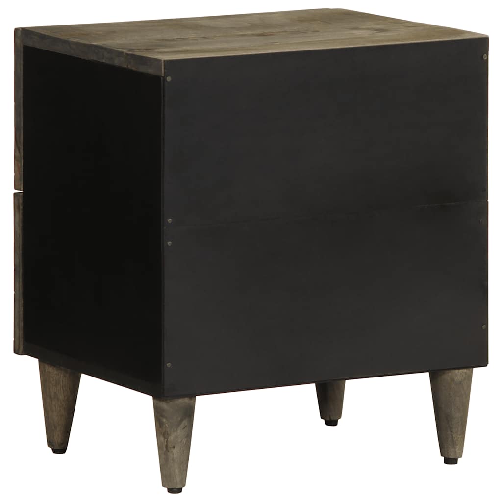 Mesitas Noche 2 Uds Madera Maciza Mango Gris Claro 40x33x46 Cm_4