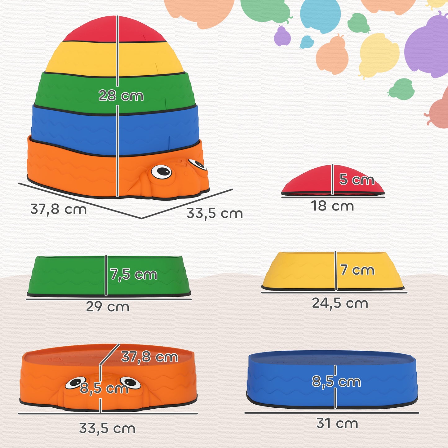 Aiyaplay Conjunto De Piedras De Equilibrio Para Niños Apilables De 5 Piezas_2