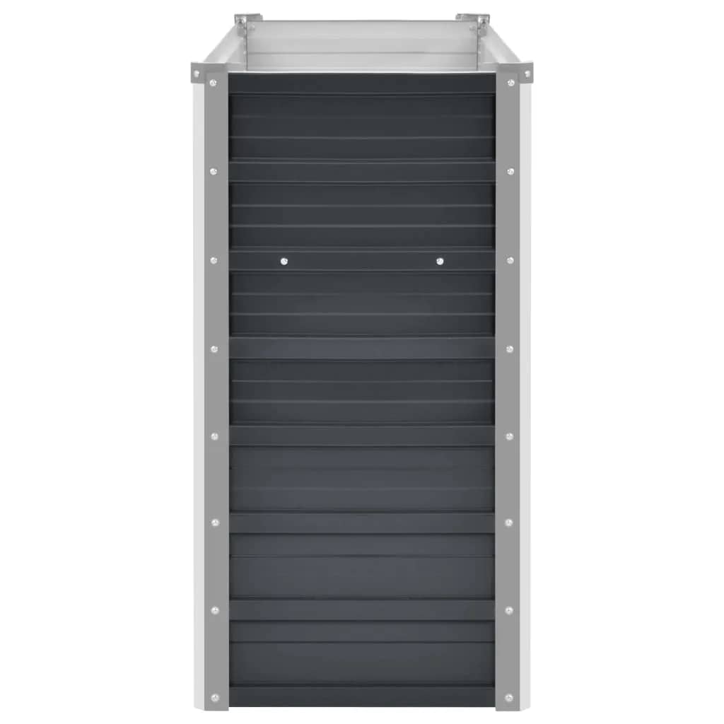 Arriate De Acero Galvanizado Gris Antracita 160x40x77 Cm_4