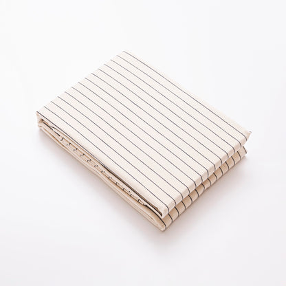 Set Cama Rayas (funda Nordica 240x220cm + 2 Fundas Almohada 50x85cm) 100% Algodón 120gsm Ecru Rayas Cierre De Botones Haze Scalpers Home_5