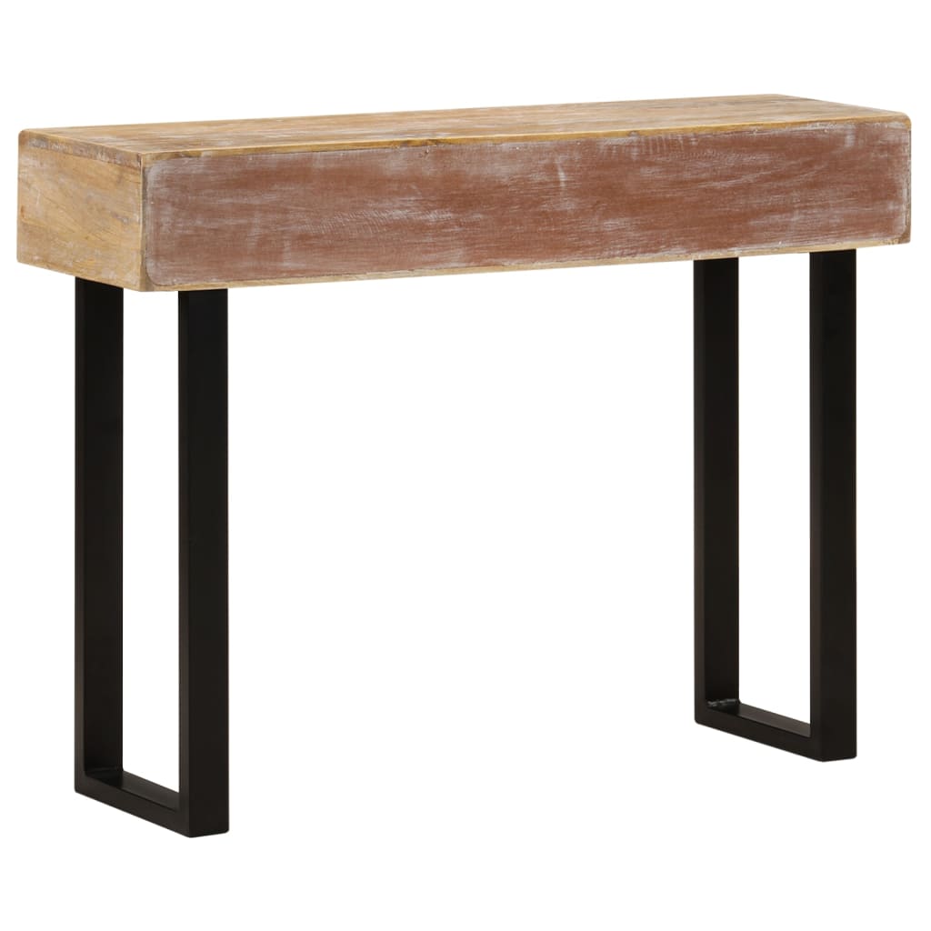 Mesa Consola De Madera Maciza De Mango 100x30x75 Cm_2