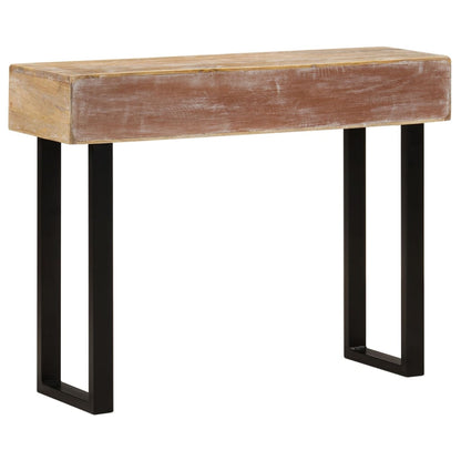 Mesa Consola De Madera Maciza De Mango 100x30x75 Cm_2
