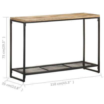 Mesa Consola De Madera Maciza De Mango 110x35x75 Cm_4