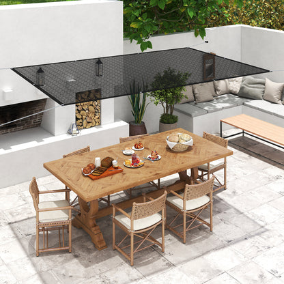 Outsunny Toldo Vela De Sombra Rectangular 3x2 M Protección Solar 65% Negro_1