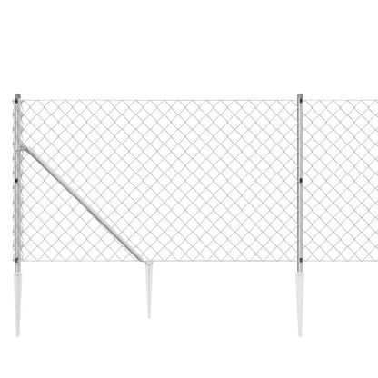 Cerca De Alambre Con Pinchos De Anclaje Plateado 0,8x10 M / Vetonek_1