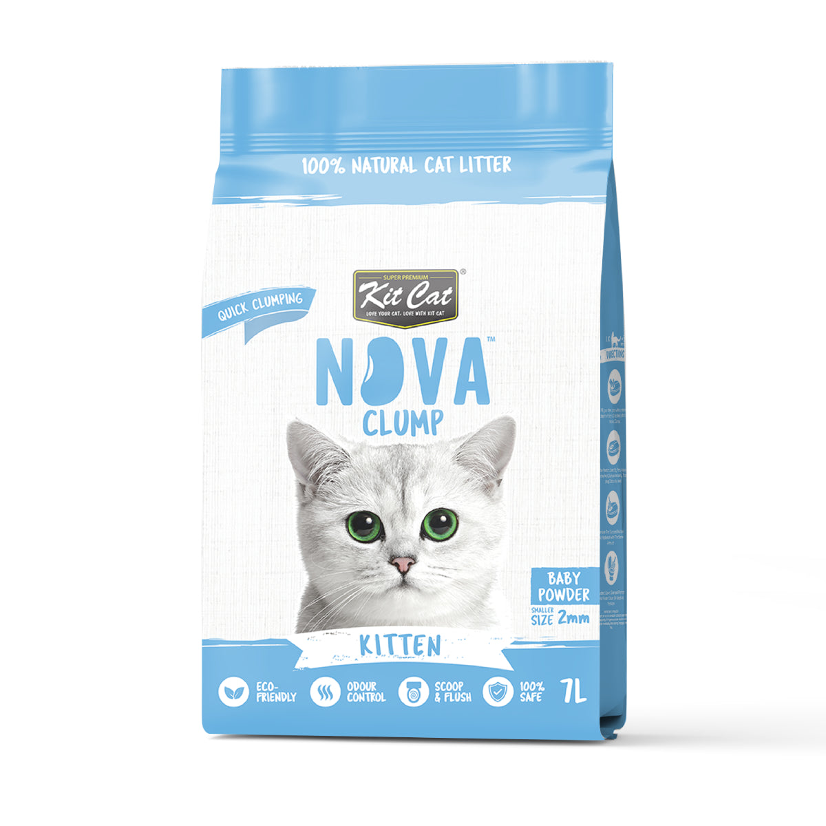 Kit Cat Nova Pack Ahorro 12 - Kitten 7 L Arena Vegetal para gatos