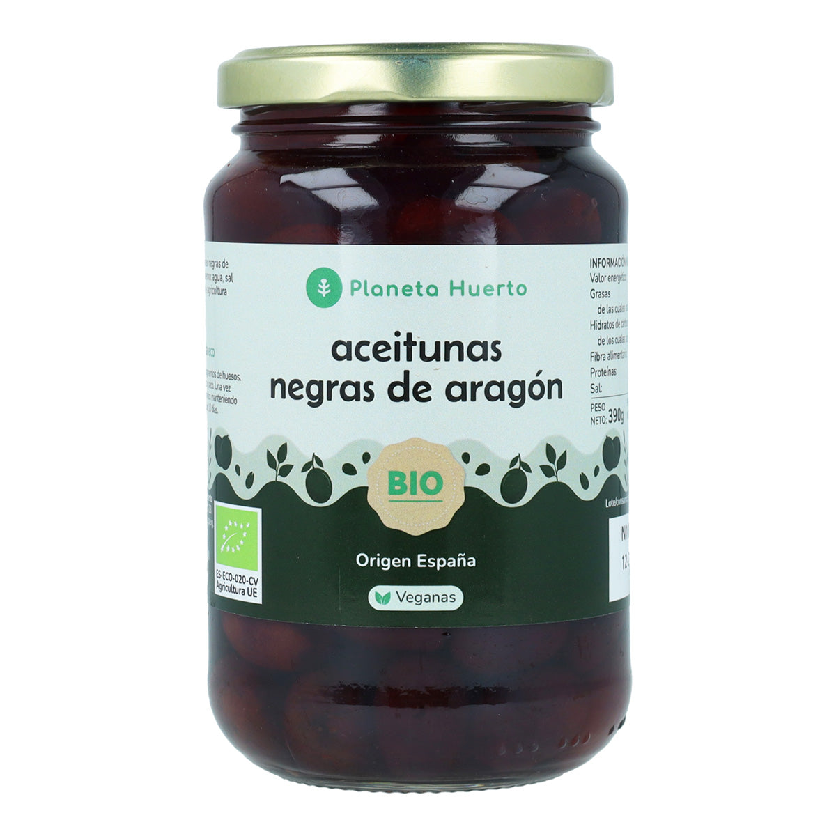 Aceitunas negras de Aragón Eco Planeta Huerto 390 g