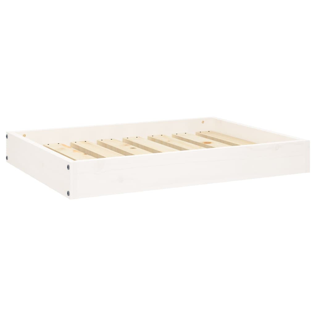 Vidaxl Cama Para Perros Madera Maciza De Pino Blanco 71,5x54x9 Cm_0