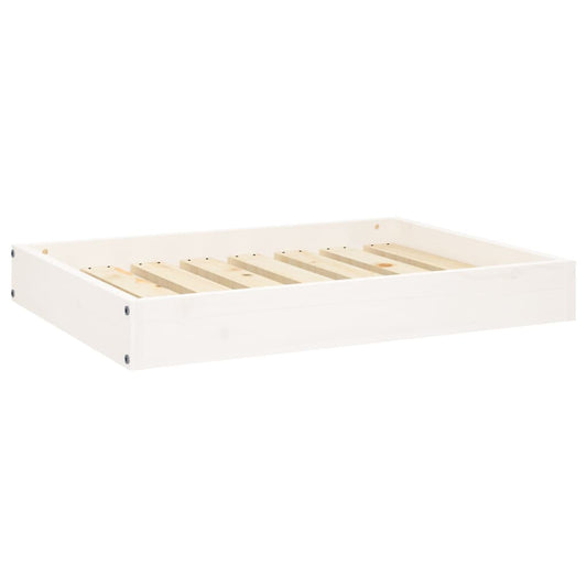 Vidaxl Cama Para Perros Madera Maciza De Pino Blanco 71,5x54x9 Cm_0