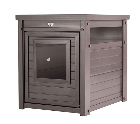 Arenero Para Gatos Cubierto Borneo - Fabricado En Ecoflex - Integra El Arenero En La Decoración De Tu Hogar, 58x44,6x70,2 Cm, 4 Colores (marrón)_0