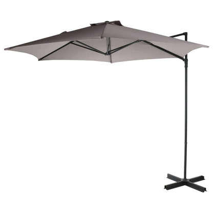 Well Home - Sombrilla Colgante Push Up Ø270cm Topo Con Base De Acero Cruzado