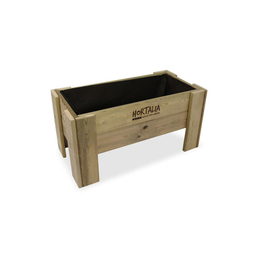 Mesa De Cultivo De Madera FSC 160x80x80 Cm - Huerto Urbano Elevado Con Malla Geotextil, Capacidad 220L Y Pizarra Para Terraza O Jardín