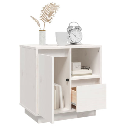 Mesitas De Noche 2 Uds Madera Maciza Pino Blanco 50x34x50 Cm_4