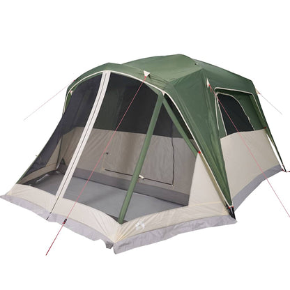 Tienda Campaña Familiar Con Porche 6 Personas Impermeable Verde_4