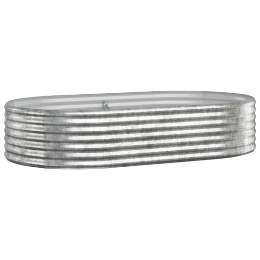 Jardinera Arriate Acero Galvanizado Plata 175x100x36 Cm_0