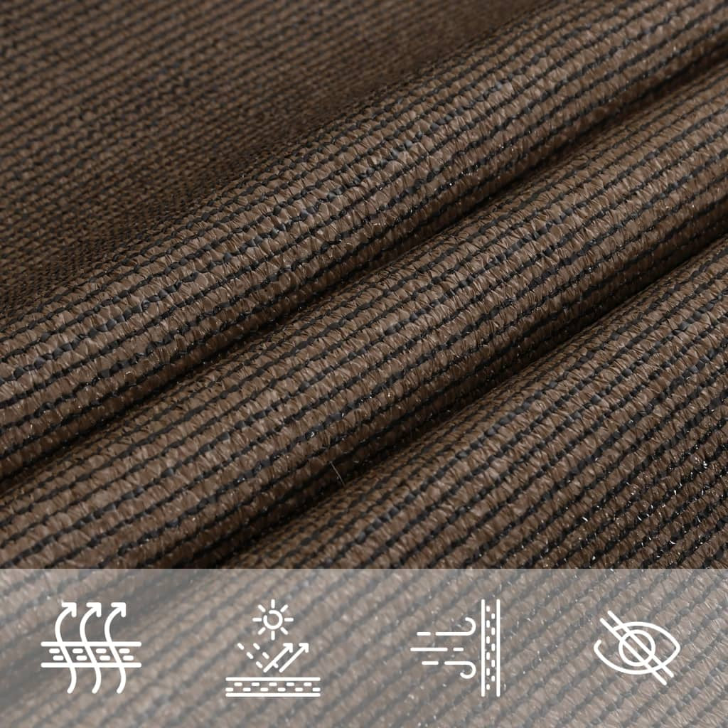 Vidaxl Toldo De Vela Marrón Hdpe 160 G/m² 5x5x6 M_4