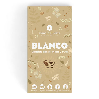 Tableta chocolate blanco vegano 35% ECO Planeta Huerto 70 g