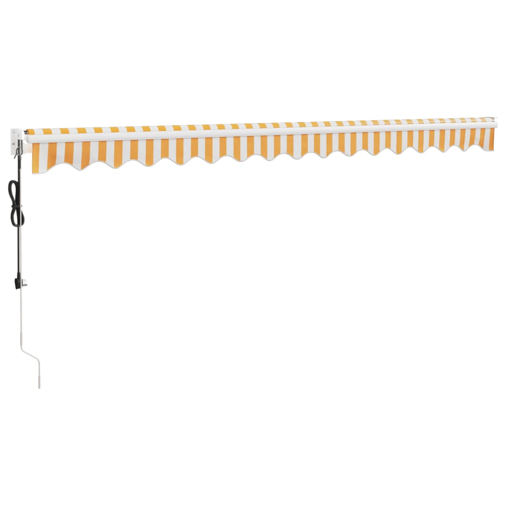 Toldo Retráctil Automático Amarillo Y Blanco 4,5x3 M_3