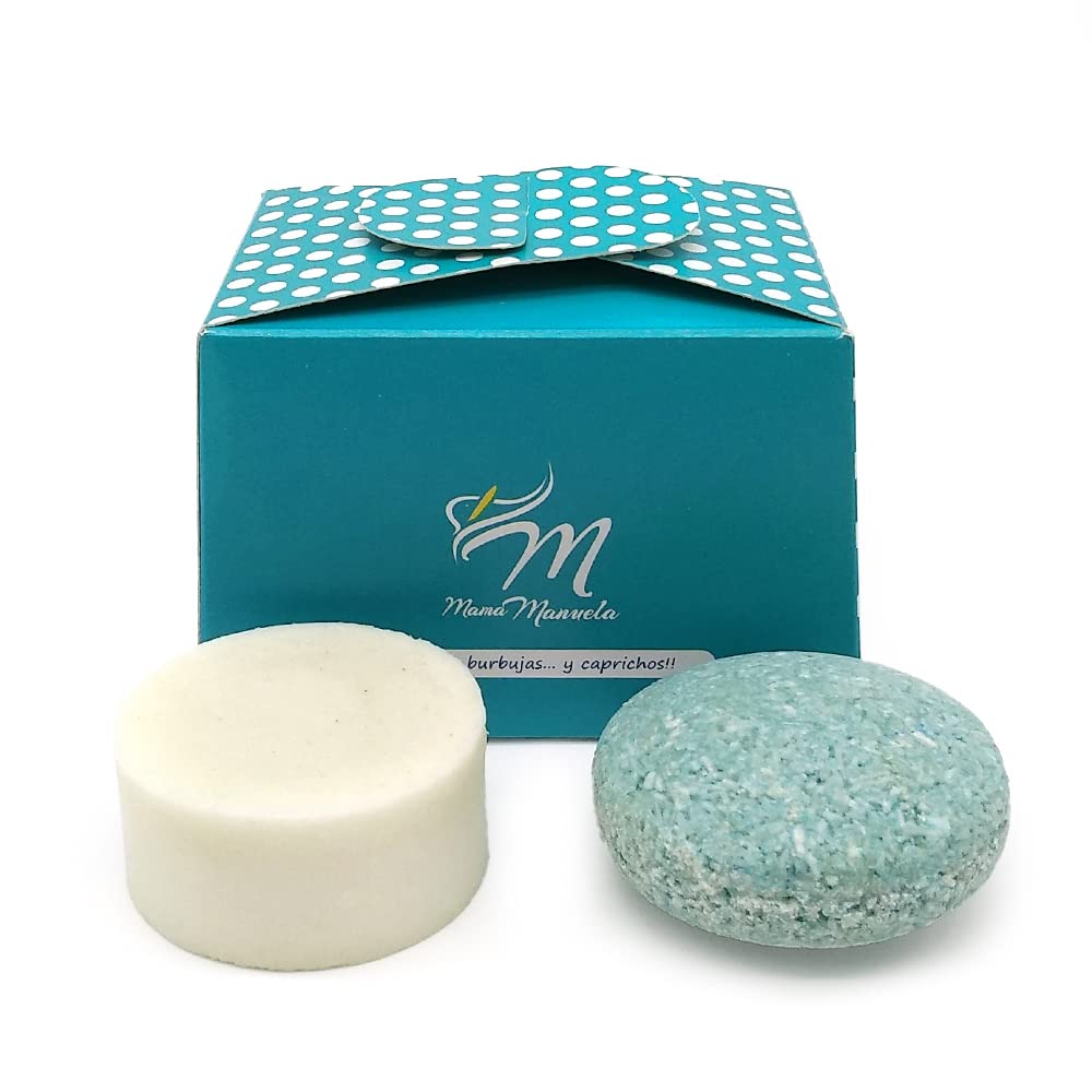 Pack Champú Sólido Con Ricino + Acondicionador Sólido Con Espirulina - Ideal Para Fortalecer El Cabello_0