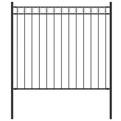 Valla De Jardín De Acero Negro 1,7x0,8 M / Vetonek_0