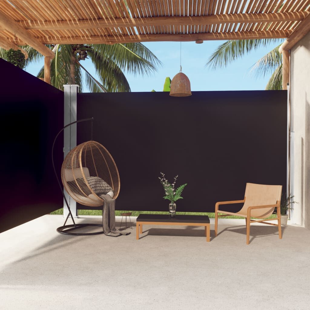 Vidaxl Toldo Lateral Retráctil Negro 220x600 Cm_1