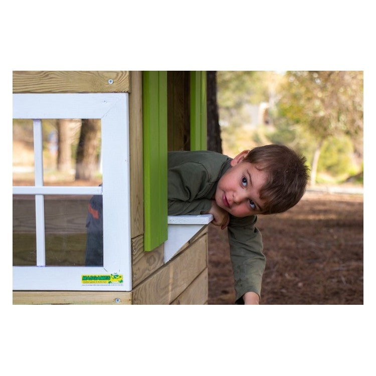 Casita De Madera Masgames Lollipop Verde Sin Suelo De Madera.