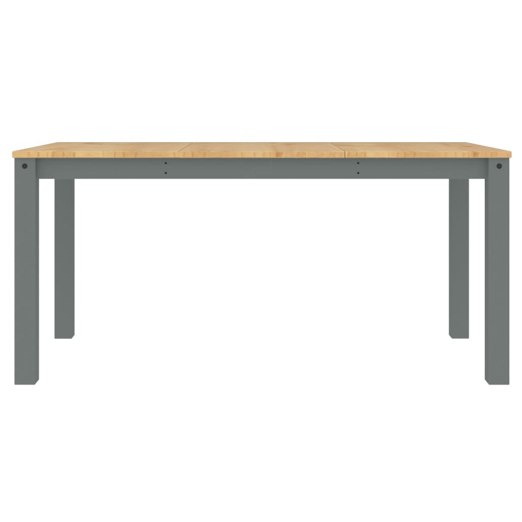 Mesa De Comedor Panama Madera Maciza De Pino Gris 160x80x75 Cm_2