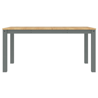 Mesa De Comedor Panama Madera Maciza De Pino Gris 160x80x75 Cm_2