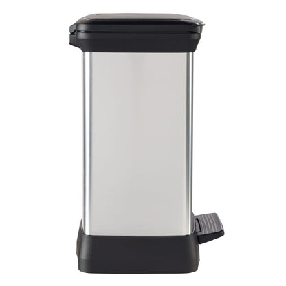Curver Papelera De Pedal Deco Rectangular Plateado 30 L_4