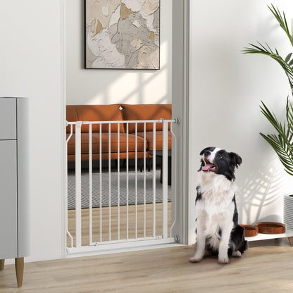 Pawhut Barrera De Seguridad Para Puertas Y Escaleras 75-85x76 Cm Blanco_1