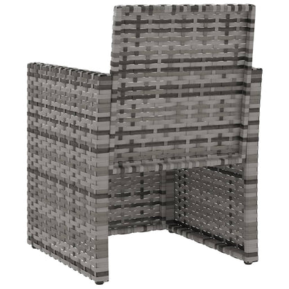 Vidaxl Muebles De Jardín Con Cojines 3 Piezas Ratán Sintético Gris_5