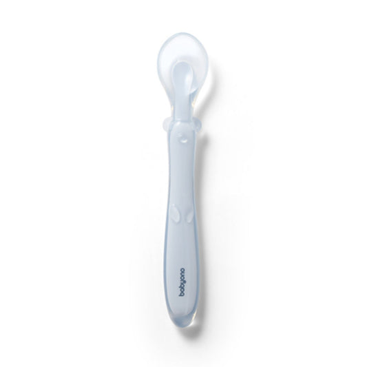 Cuchara De Silicona Flexible Para Bebés Azul_0