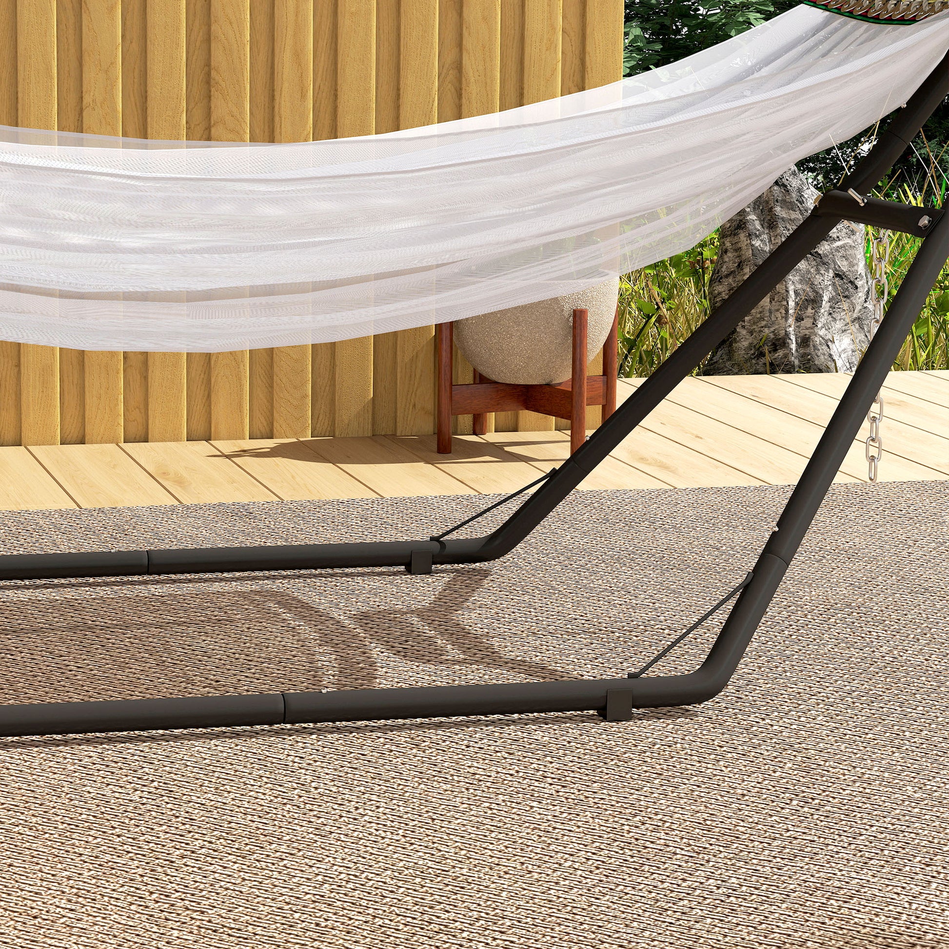 Outsunny Soporte Para Hamaca Para 2-3 Personas Cadena Ajustable Largo 278 Cm_4