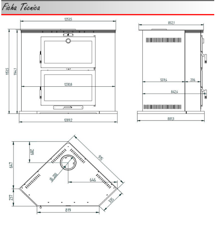 BRICOSOL Horno Leña Rincón FM - Interior Fundición - Modelo HL-200 RF_3