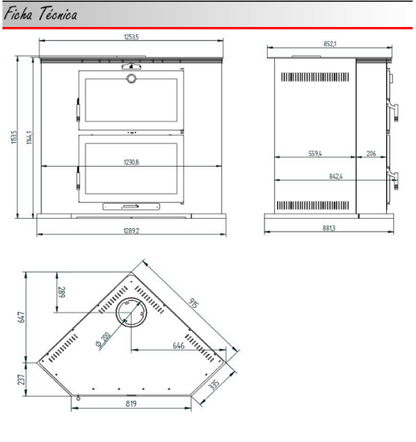 BRICOSOL Horno Leña Rincón FM - Interior Fundición - Modelo HL-200 RF_3