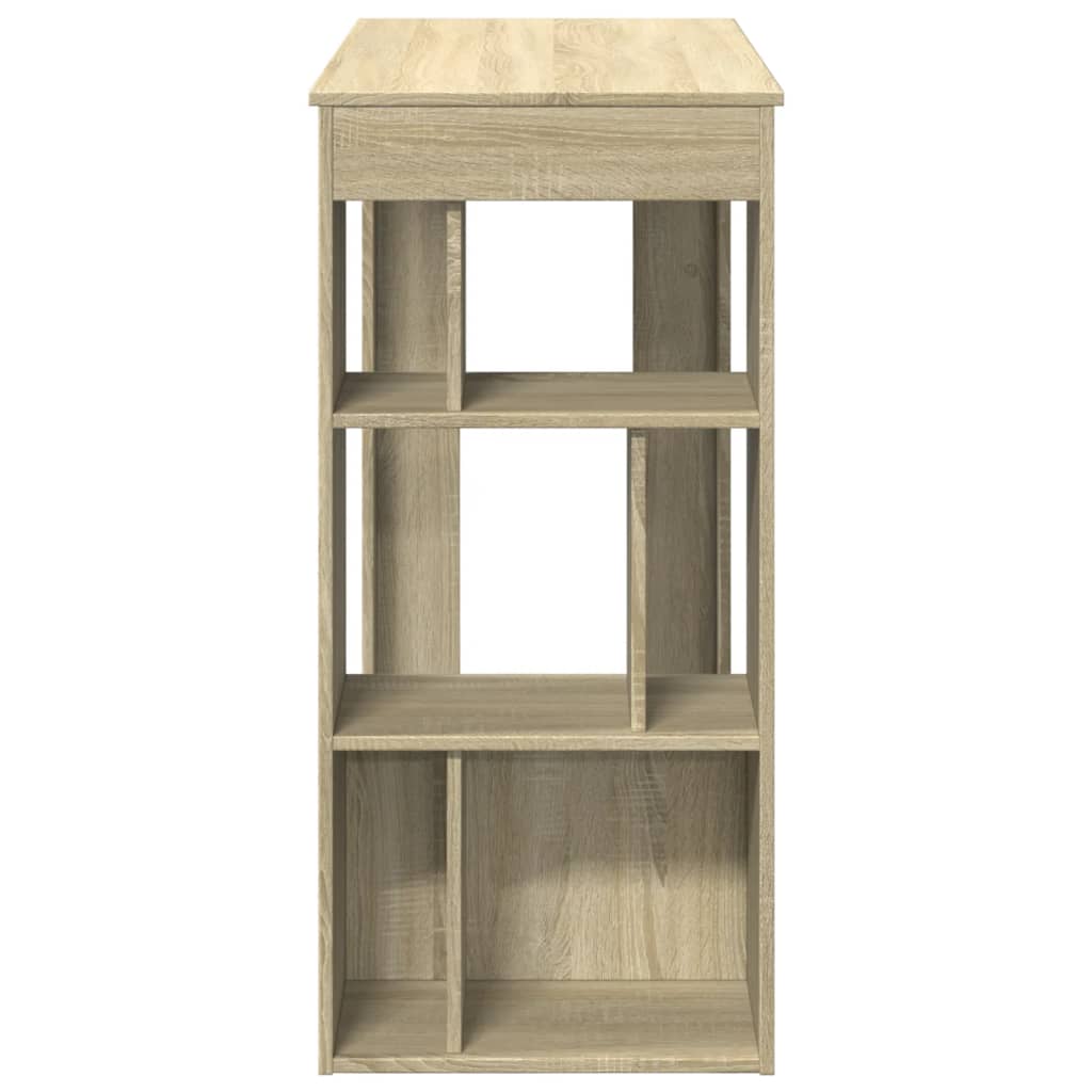 Mesa Alta Bar Con Estantes Madera Roble Sonoma 102x50x103,5 Cm_3