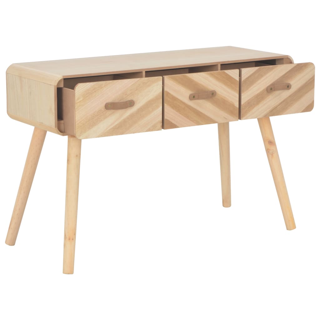 Mesa Consola De Madera Maciza 100x35x68 Cm_0