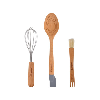 Juego De 3 Utensilios 2 En 1 De Cocina Multifunción Genius En Acero Inoxidable Y Silicona Bergner.._0