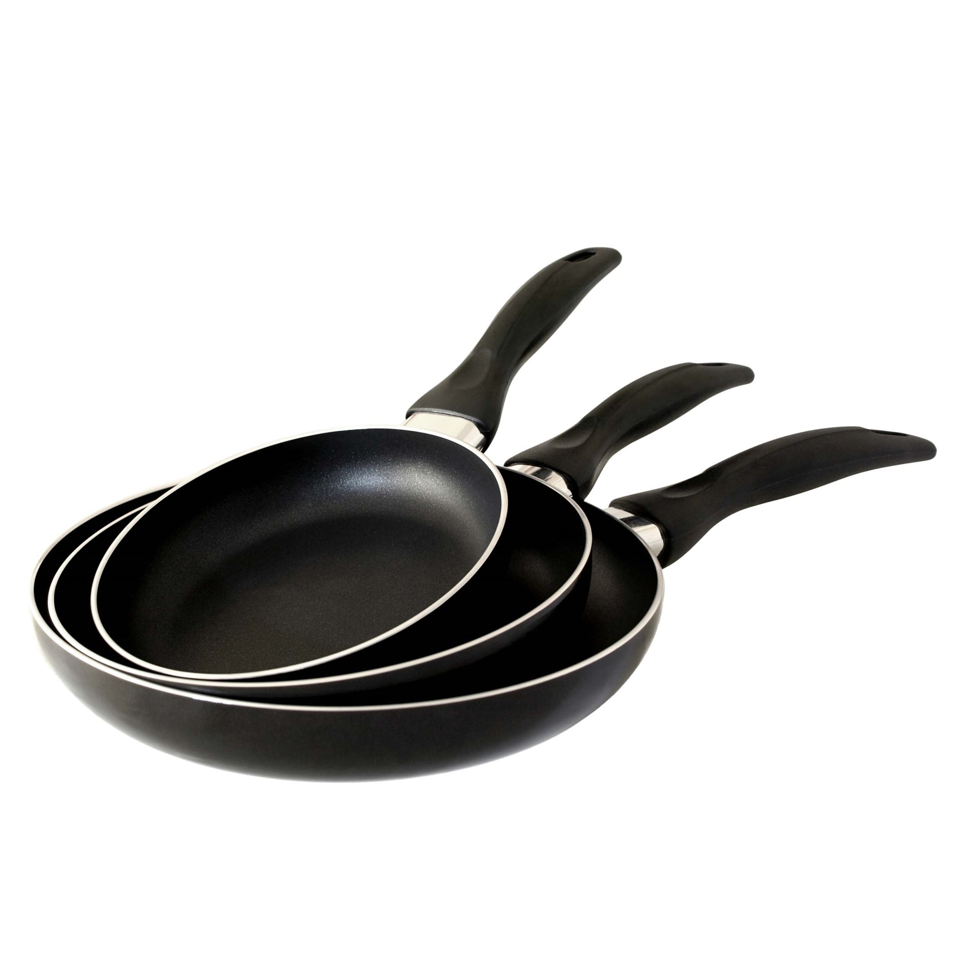 Juego De 3 Sartenes San Ignacio En Negro Color 16, 20 Y 24 Cm).