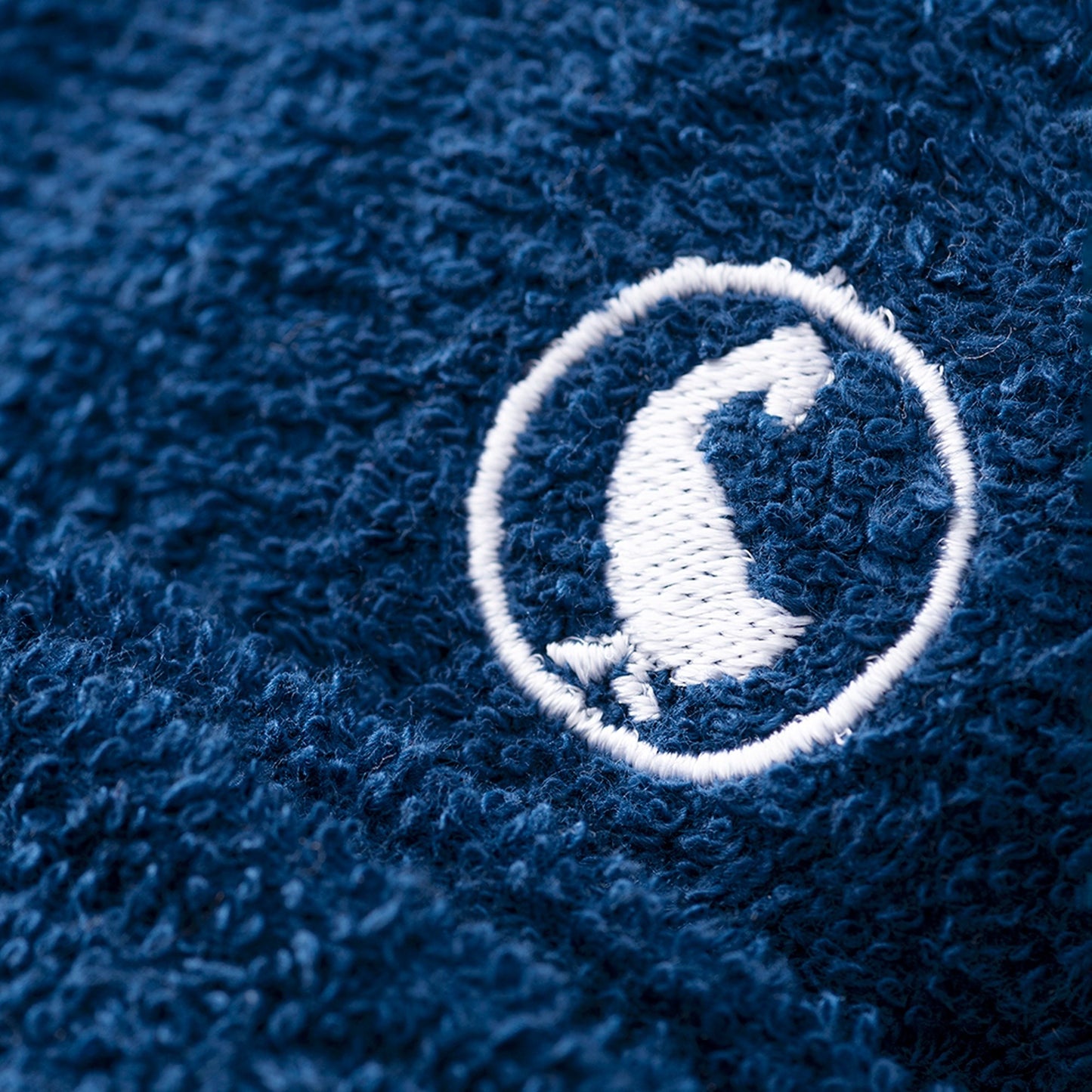 Albornoz Azul Marino S/m 320gsm 100% Algodón Con Logo Bordado El Ganso