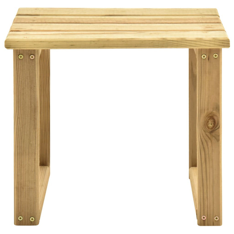 Vidaxl Tumbona De Jardín Con Mesa Y Cojín De Madera De Pino Impregnada_5