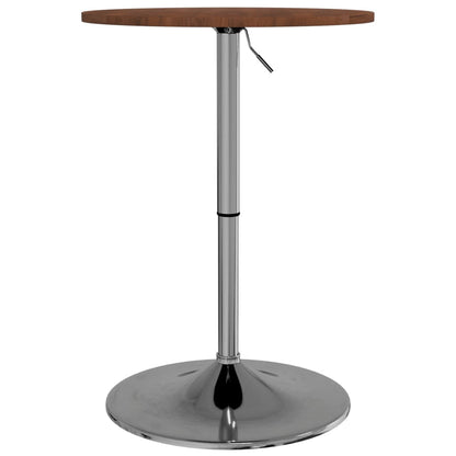 Mesa Alta De Madera Maciza Roble Marrón Oscuro Ø50x89,5 Cm_3