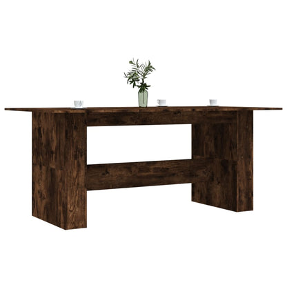 Mesa De Comedor Madera De Ingeniería Roble Ahumado 180x90x76 Cm_1