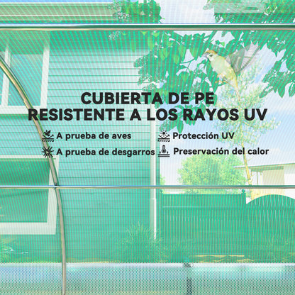 Outsunny Invernadero De Exterior 4,5x2x2 M Con Paredes Laterales Enrollables_5