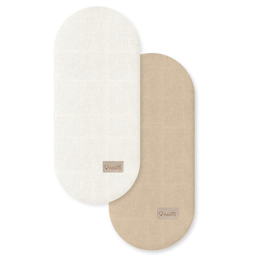 Pack 2 Bajeras Capazo Muselina Vanilla Y Camel_0