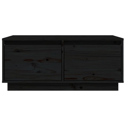 Mesa De Centro De Madera Maciza De Pino Negro 80x50x35 Cm_4
