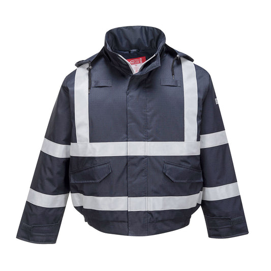 Cazadora Resistente A La Llama Bizflame Rain Multi-protección / 4xl / Azul Marino_0